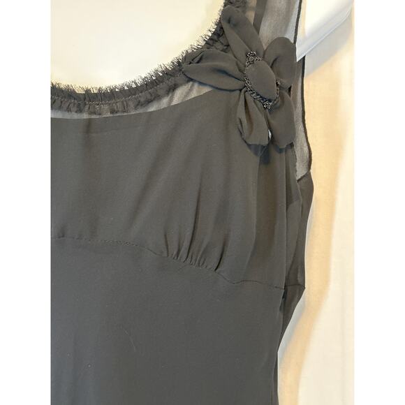 VTG CDC Dress Black 10 Sheer 2 Layers Asymmetrical Whimisgoth Dark Fairy - Picture 3 of 16